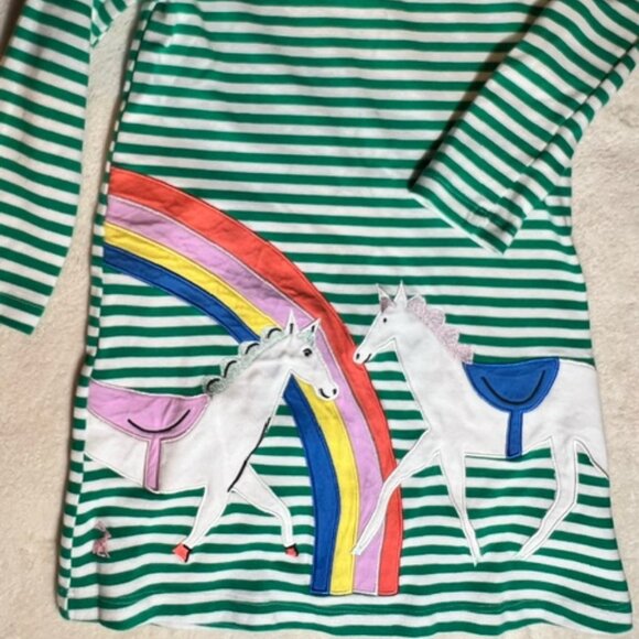 Joules Rainbow/Horse Dress, Sz 4 - Picture 3 of 4